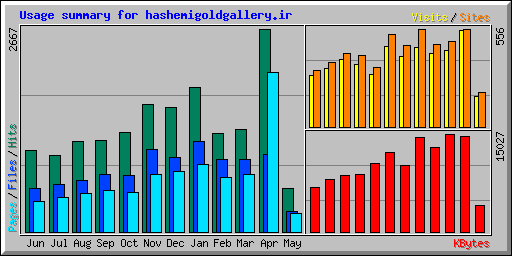 Usage summary for hashemigoldgallery.ir